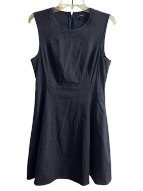 Theory Womens Trekana Textured Sleeveless Casual Dress Gray 4 Theory Womens Trekana Textured Sleeveless Casual Dress Gray 4